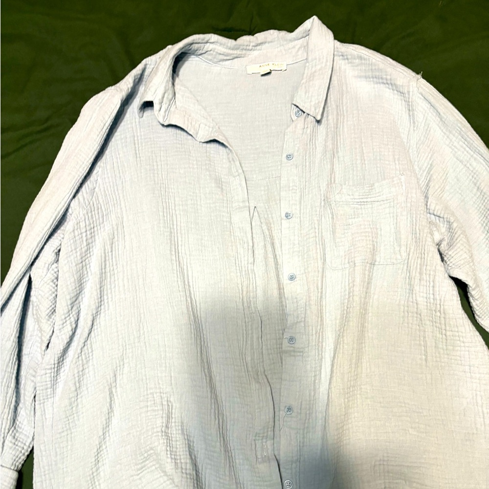 Blue button up